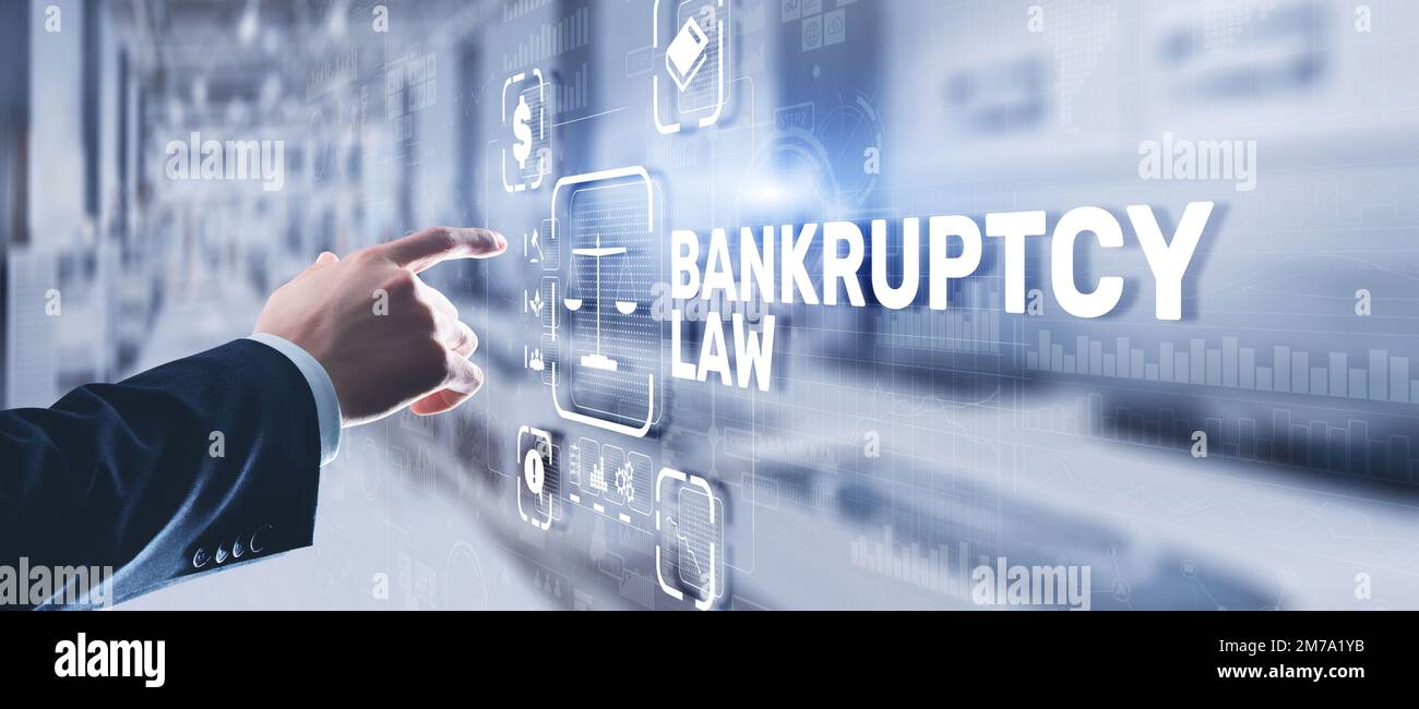 Bankruptcy law concept. Insolvency law. Company has problems Stock Photo
