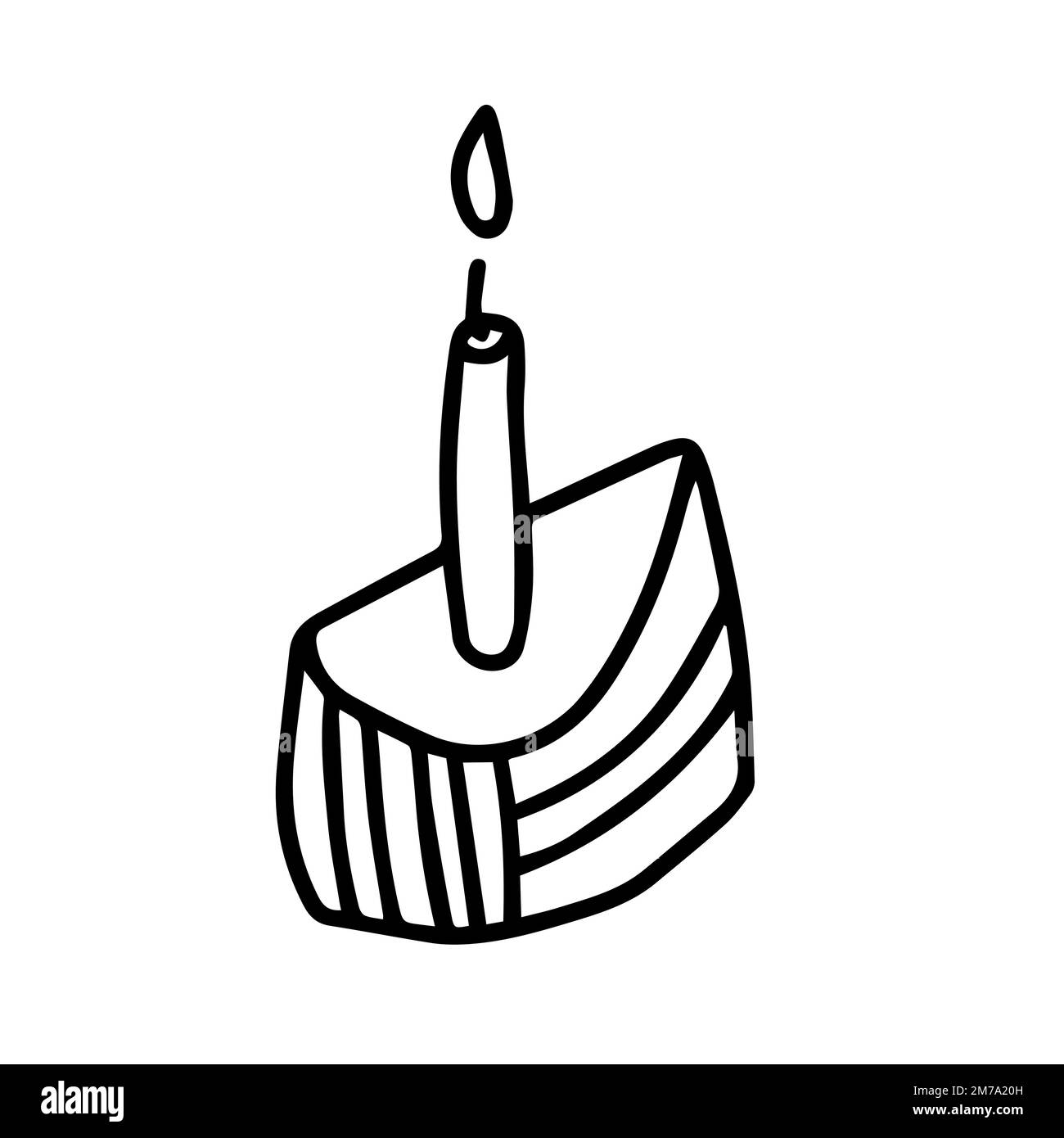 Happy birthday slice of cake Stock Vector