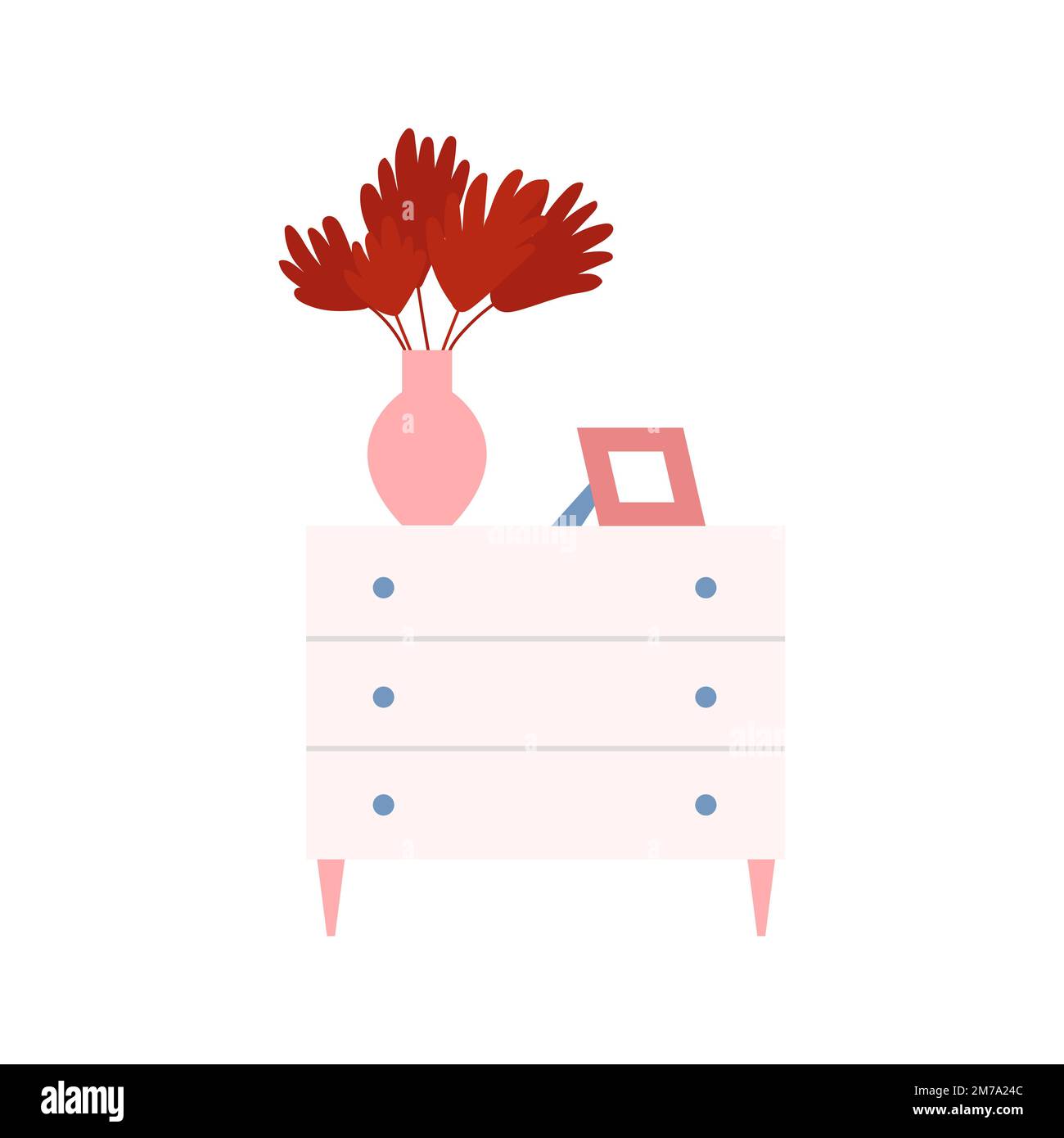 Vector chest of drawers illustration Stock Vector Image & Art - Alamy