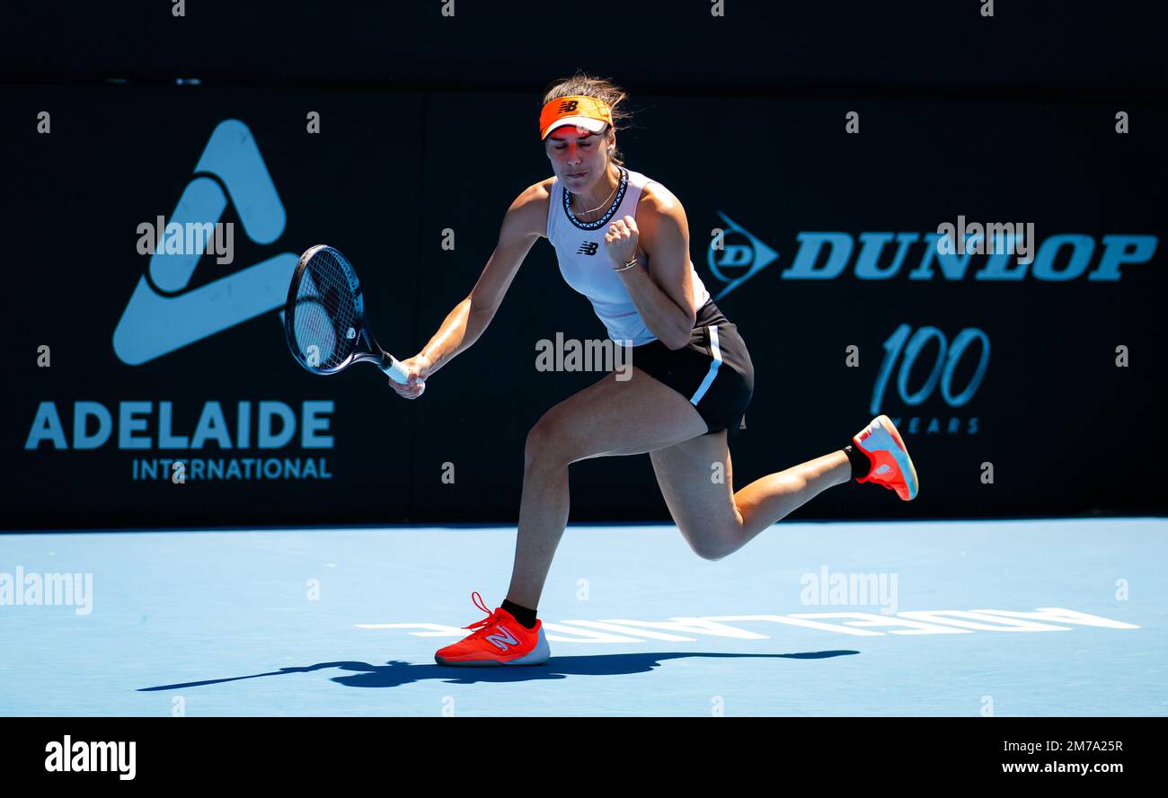 Sorana Cirstea of Romania in action during the first qualifications