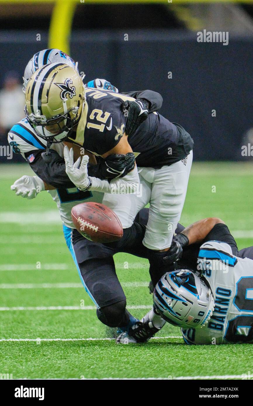 December 18, 2022: Carolina Panthers cornerback CJ Henderson (24) runs out  of the tunnel before the NFL matchup against the Pittsburgh Steelers in  Charlotte, NC. (Scott Kinser/Cal Sport Media/Sipa USA)(Credit Image: ©