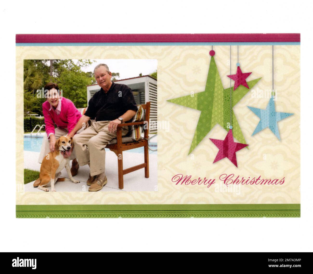 2013 family portrait Christmas Card, United States Stock Photo