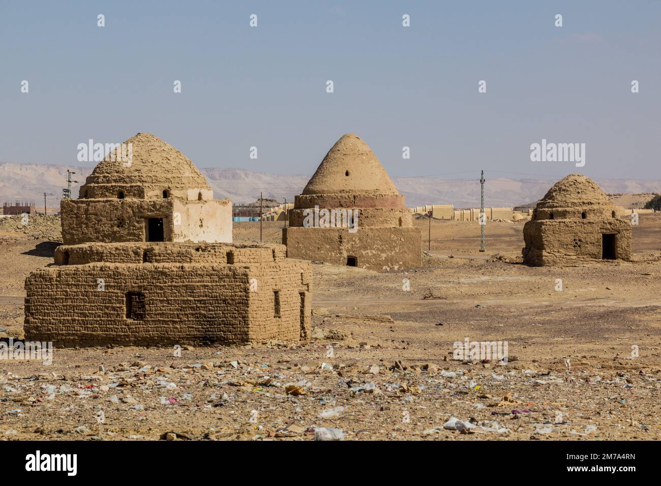 Old tombs in Al Qasr village in Dakhla oasis, Egypt Stock Photo