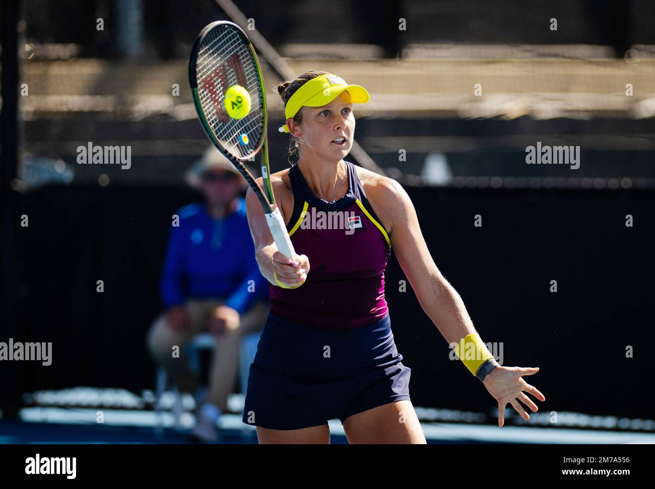 Shelby Rogers of the United States in action during the first