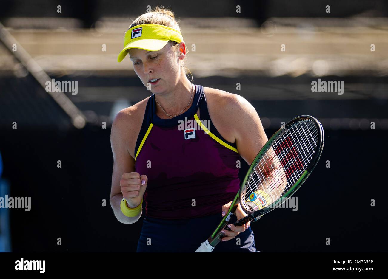 Shelby Rogers of the United States in action during the first