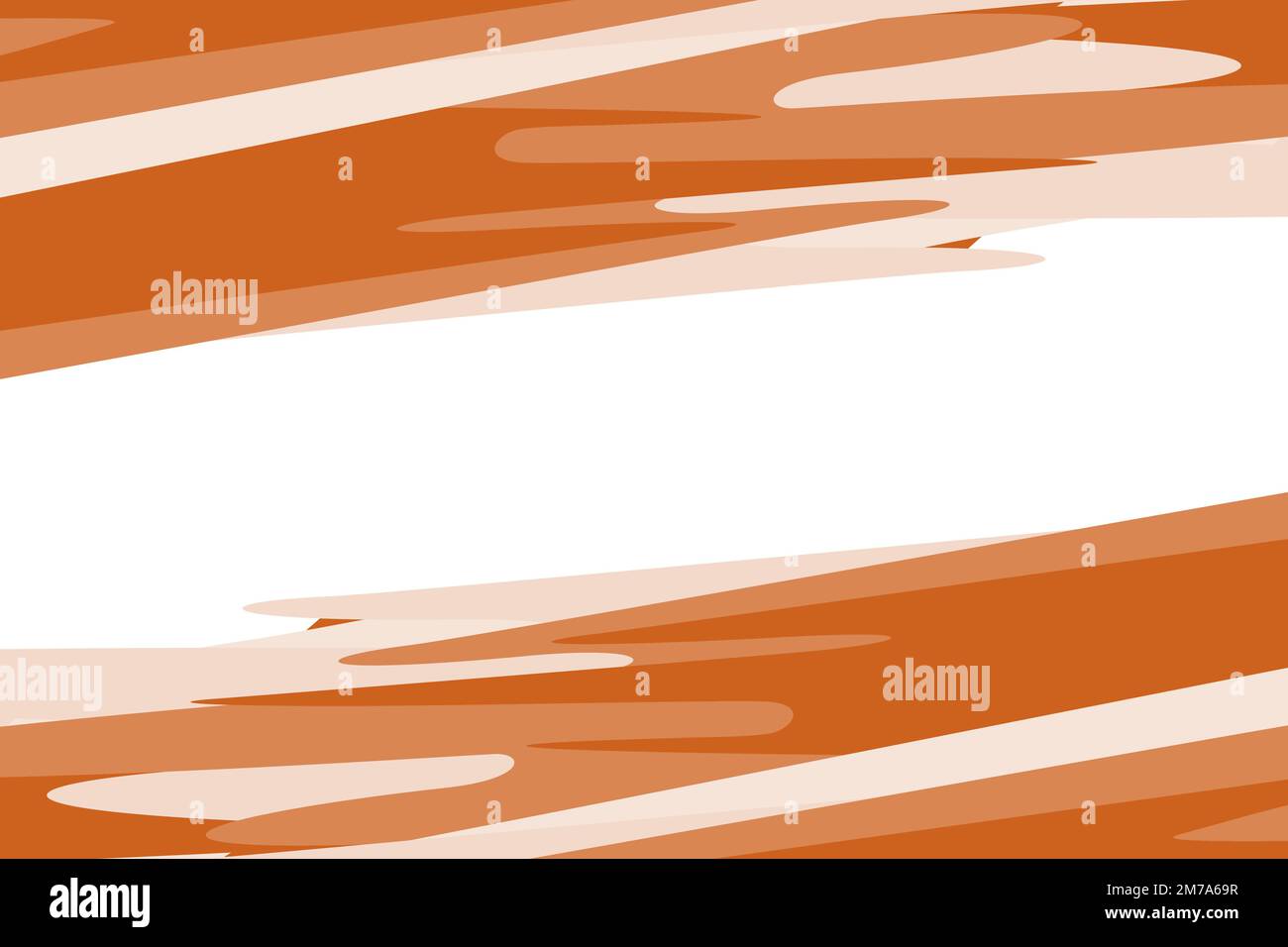 Monochrome abstract rectangular frame from brush strokes in trendy orange tints with copy space in the middle. Outlayer for banner, wallpaper, web, poster or card, invitation, label. Vector. EPS Stock Vector