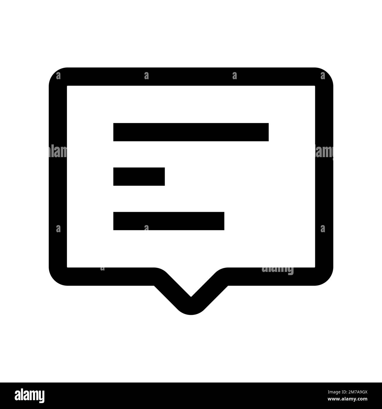 Information message icon line isolated on white background. Black flat ...