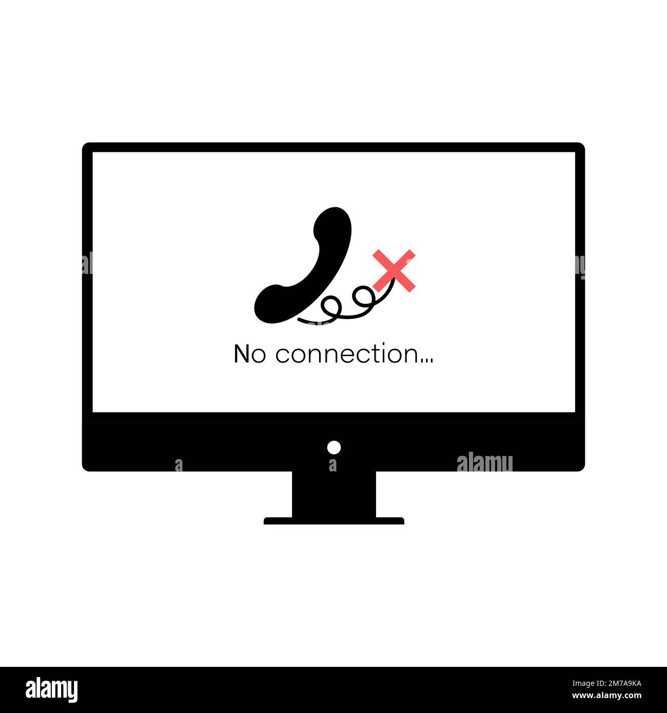 No signal or lost connection. Video call program window Stock Vector