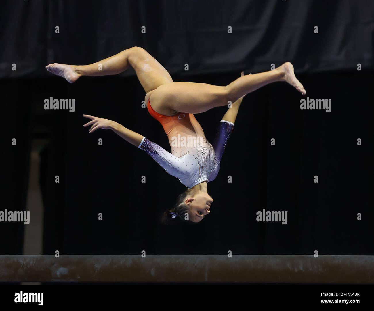 Las Vegas, NV, USA. 7th Jan, 2023. Auburn's Cassie Stevens competes on