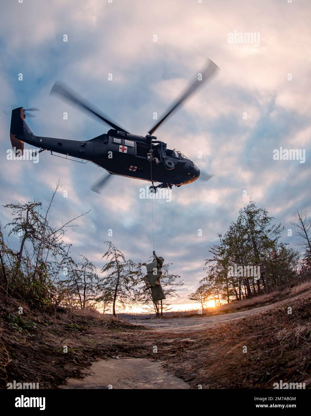 An air crew from the 1230th Assault Helicopter Battalion of the