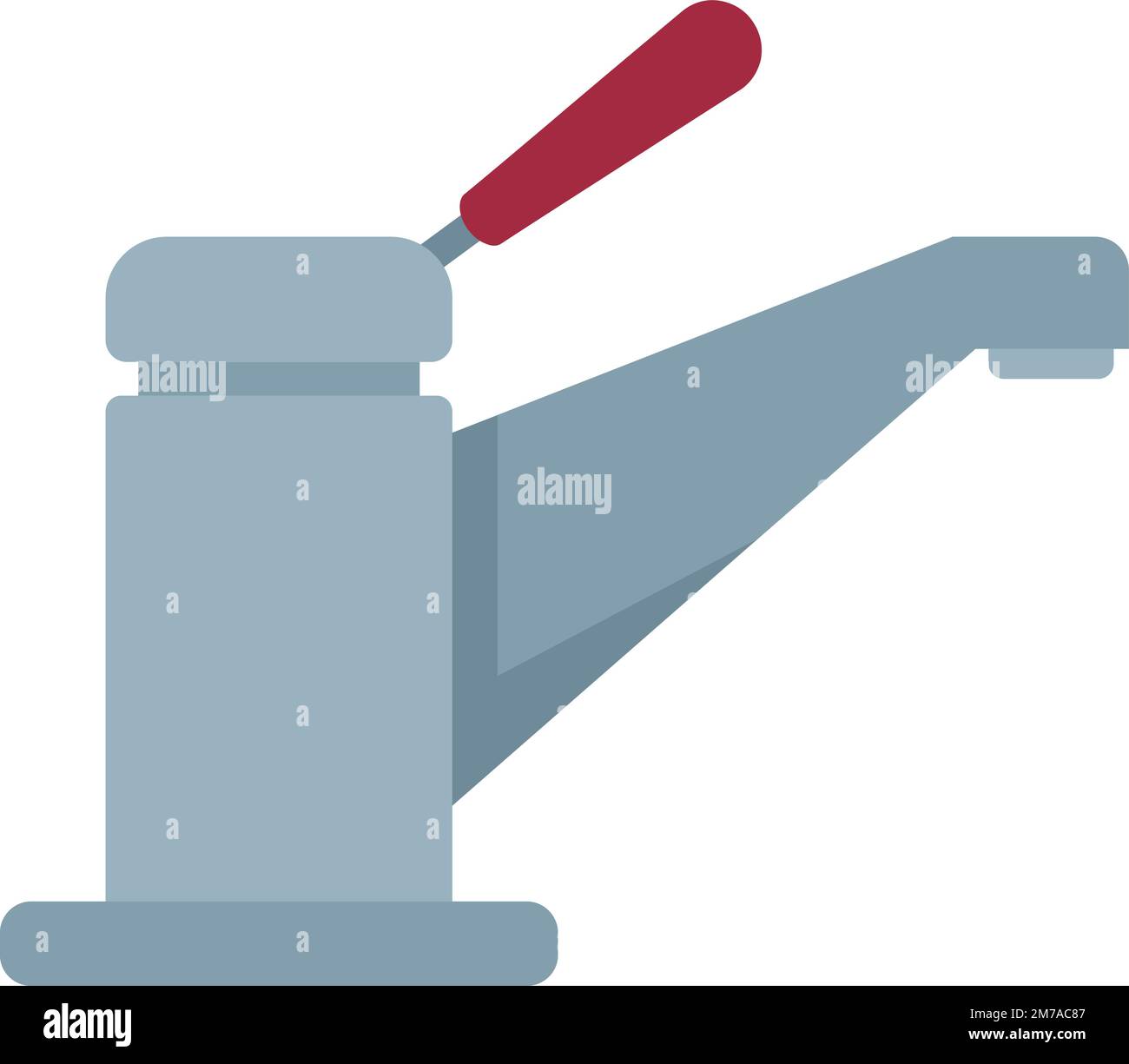 Water tap icon flat vector. Repair pump. Sink faucet isolated Stock ...