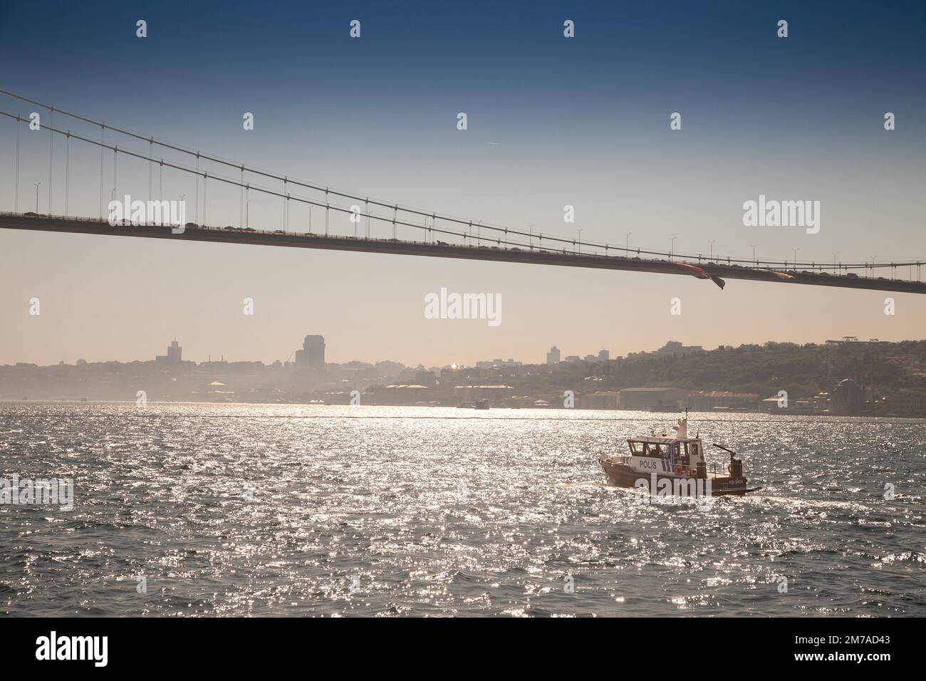 Picture of police boat from the Police of Turkey patrolling on the ...