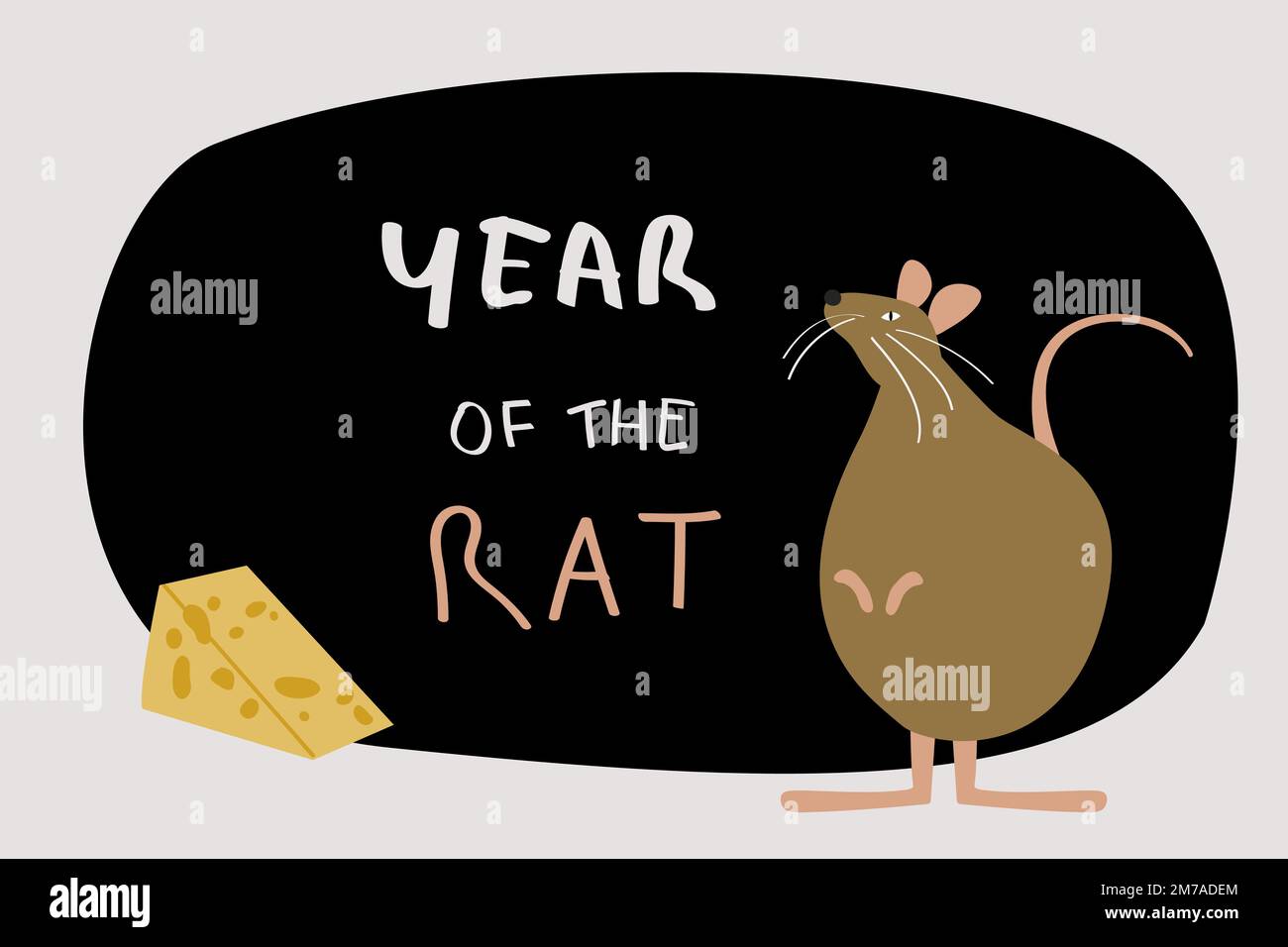 Year of the rat vector Stock Vector Image & Art - Alamy