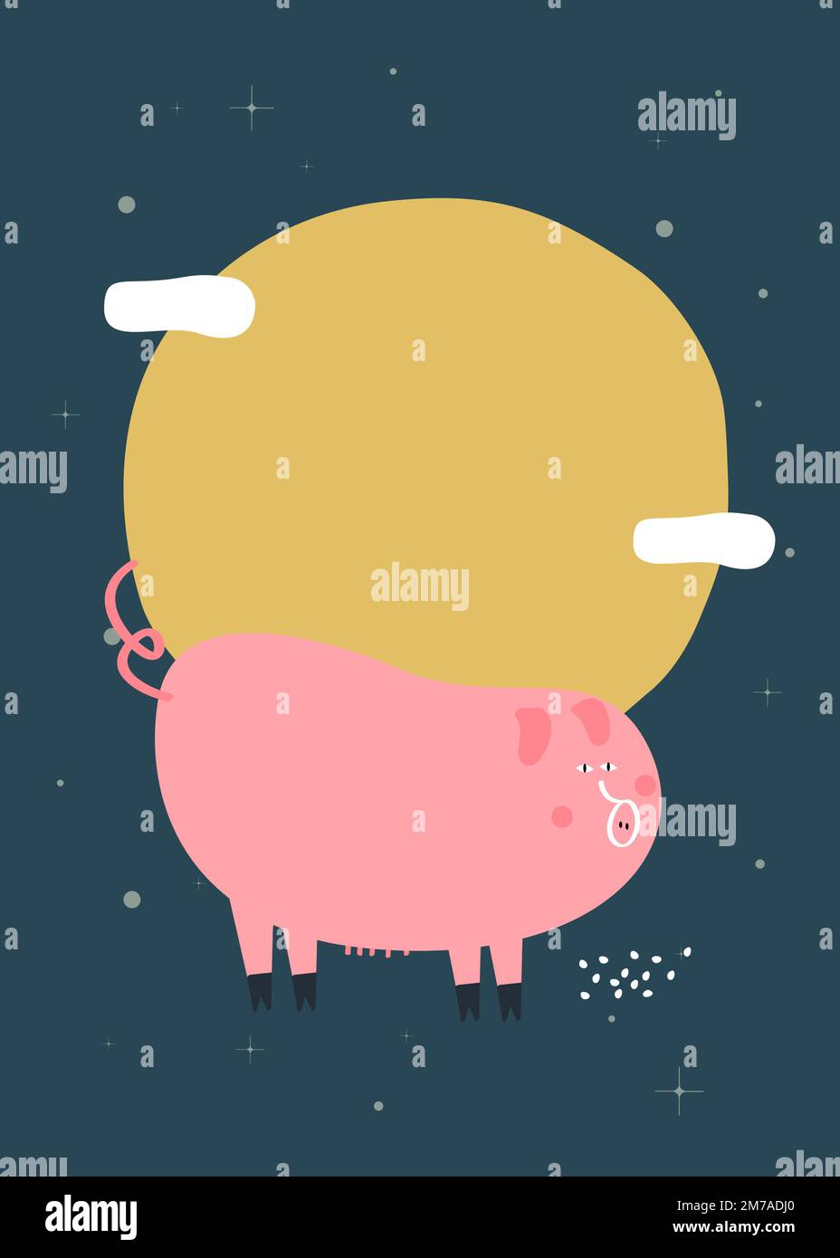 Year of the pig vector Stock Vector