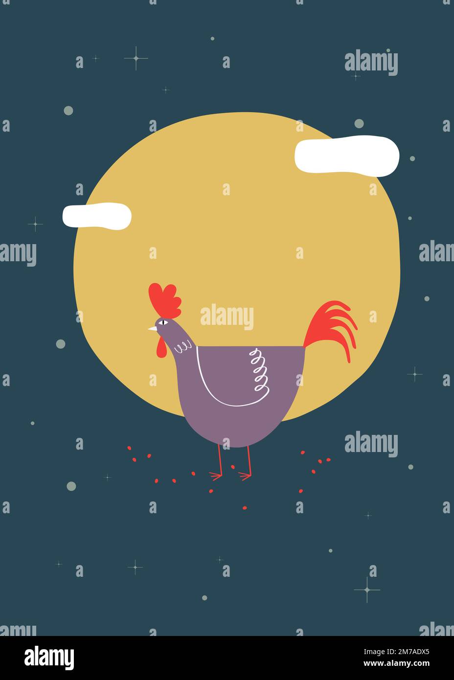 Year of the rooster vector Stock Vector Image & Art - Alamy