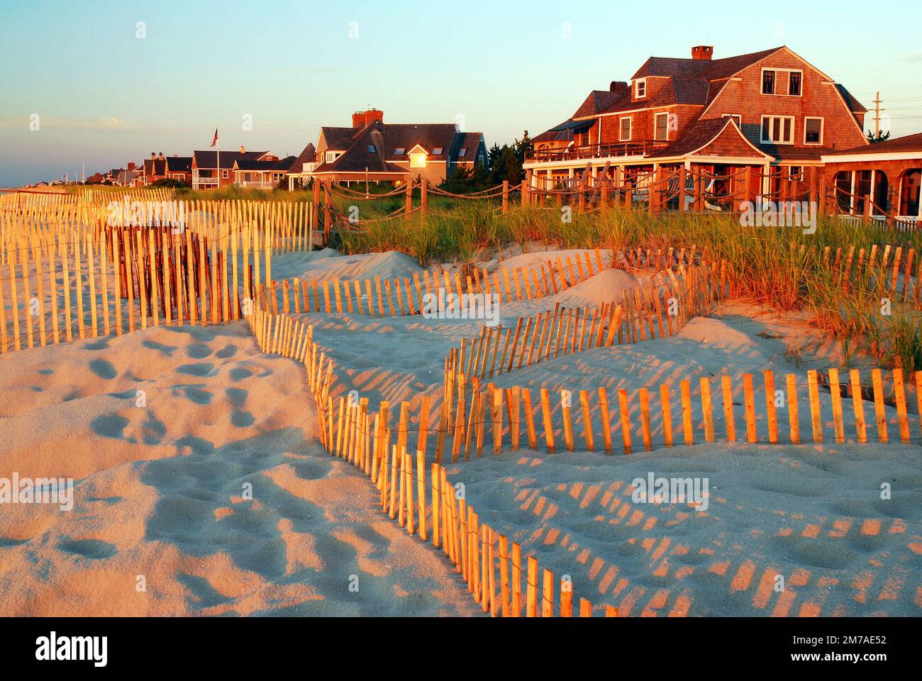 Stately homes on the waterfront of the Jersey Shore Stock Photo Alamy