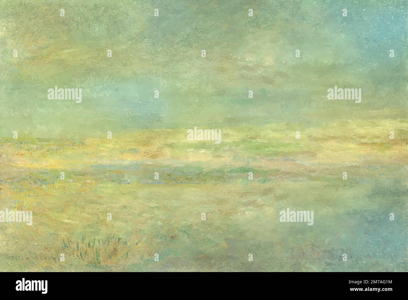 Green grungy wall background vector Stock Vector