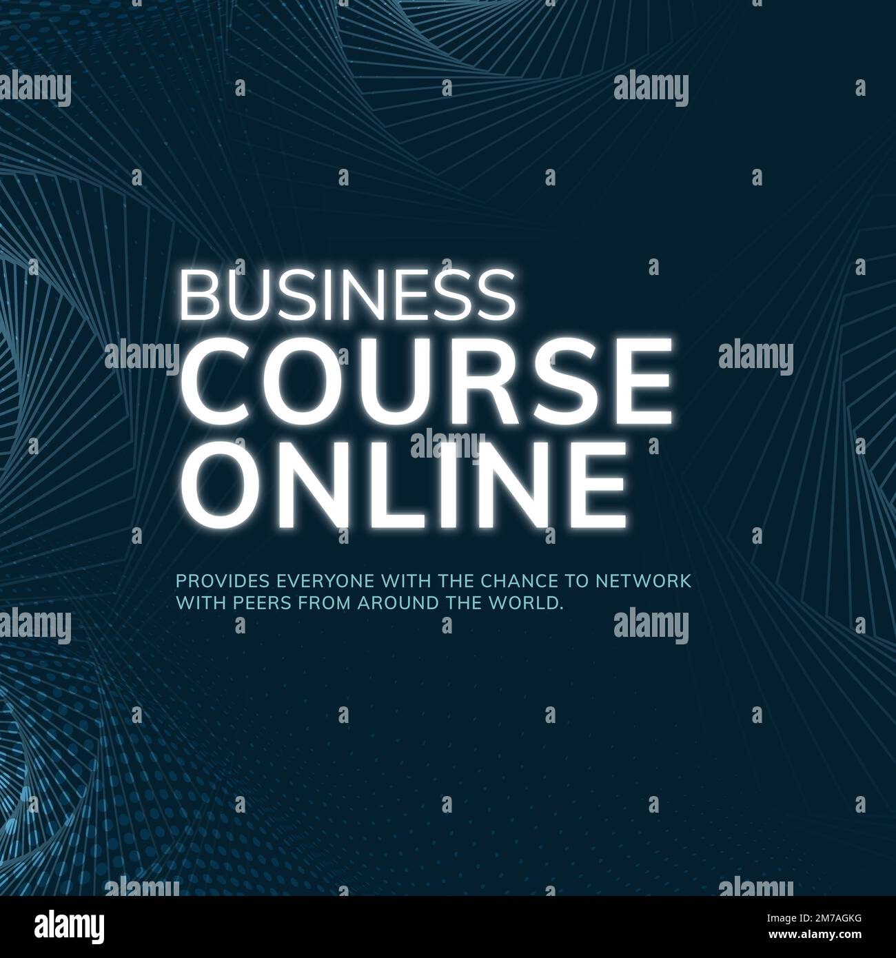 Online business course template vector network connection Stock Vector