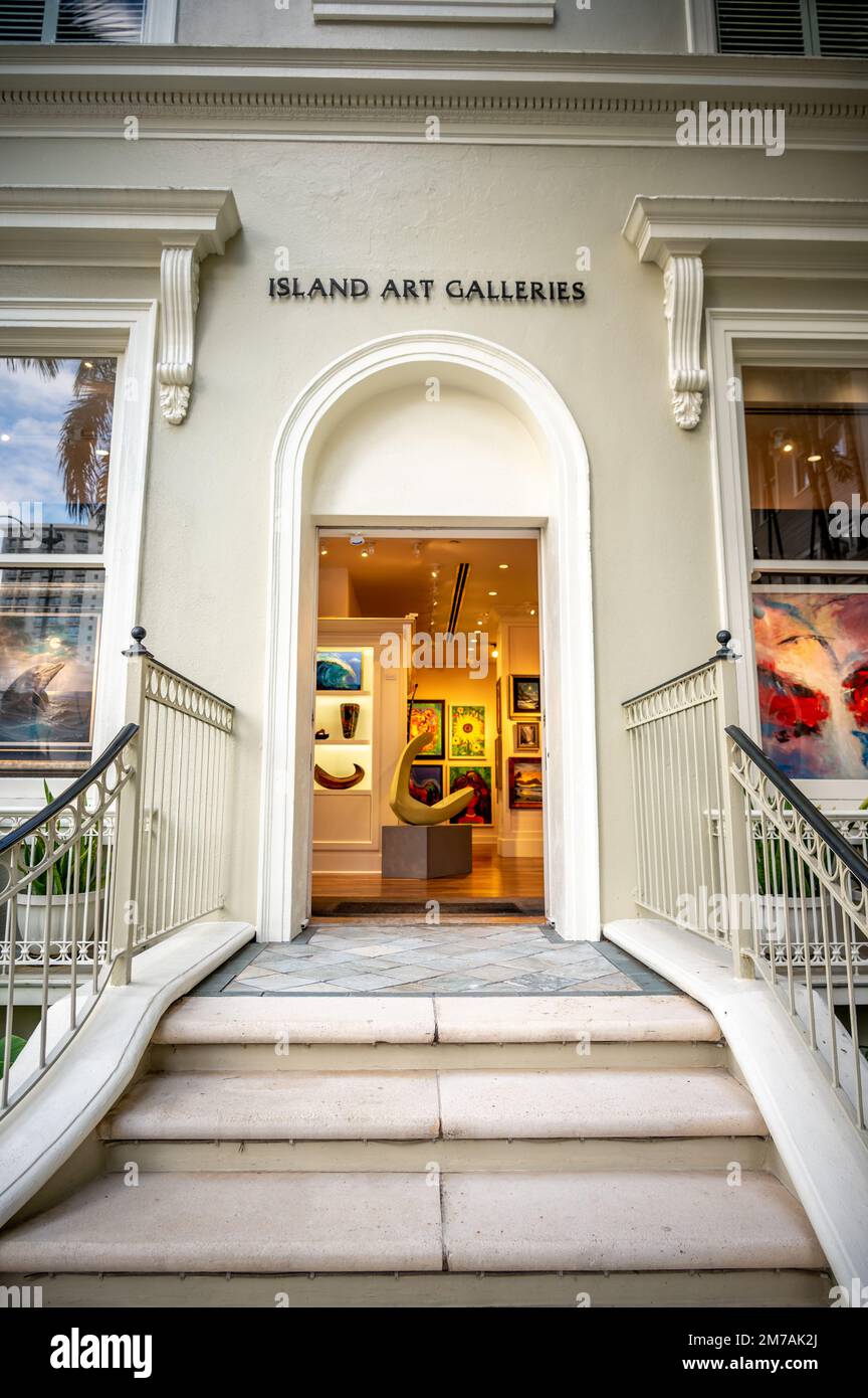 Honolulu, Hawaii December 29, 2022 Island Art Galleries at the Moana