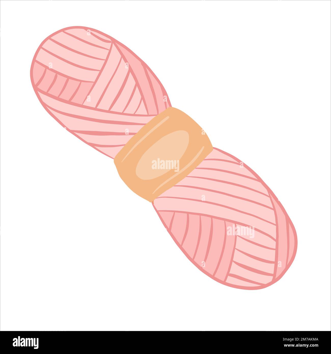 Vector illustration colored in doodle style. Yarn for knitting Stock ...