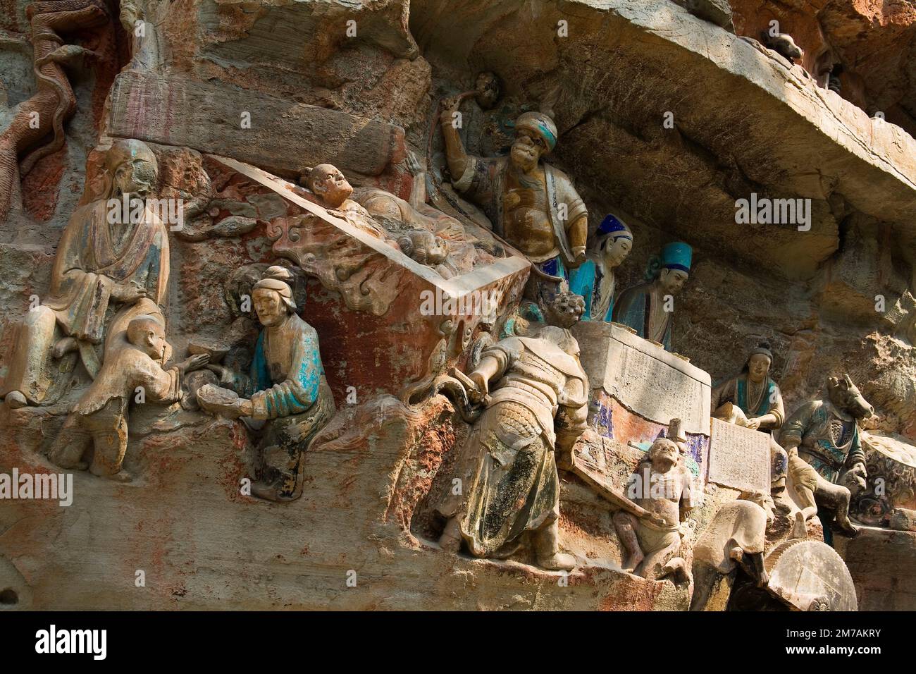 Dazu Stone Carving Baoding Hill Stock Photo - Alamy