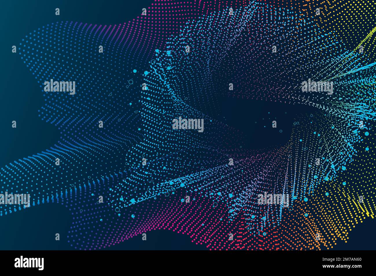 Technology background vector with abstract wireframe in blue tone Stock Vector