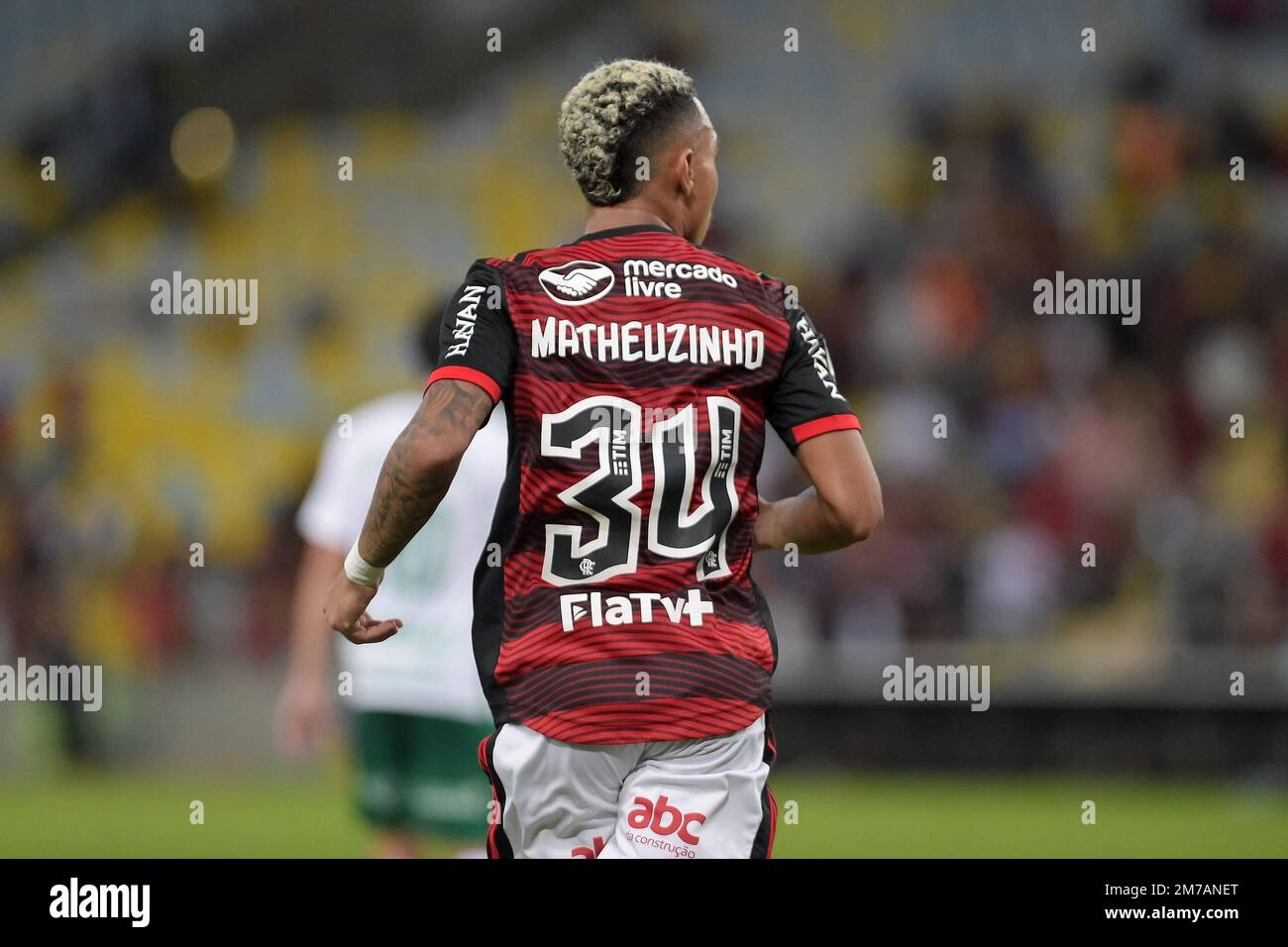 Rio de Janeiro, Brazil,June 15, 2022. Football player Matheuzinho of flamengo team, during the game against the cuiabá team for the Brazilian champion Stock Photo