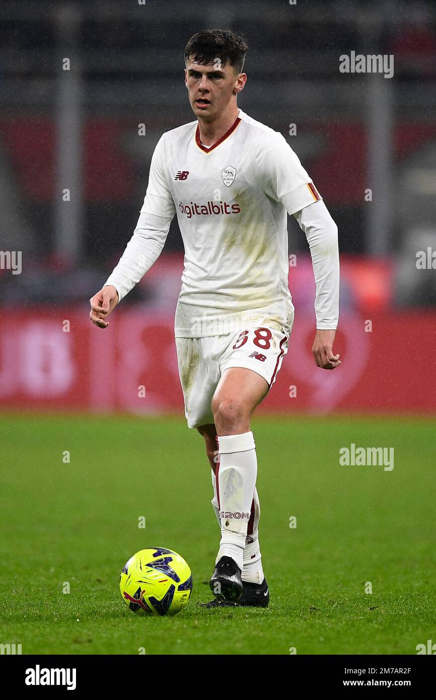 Italy: AS Roma vs Genoa CFC - Italian Cup Benjamin Tahirovic of A.S. Roma  during the Coppa