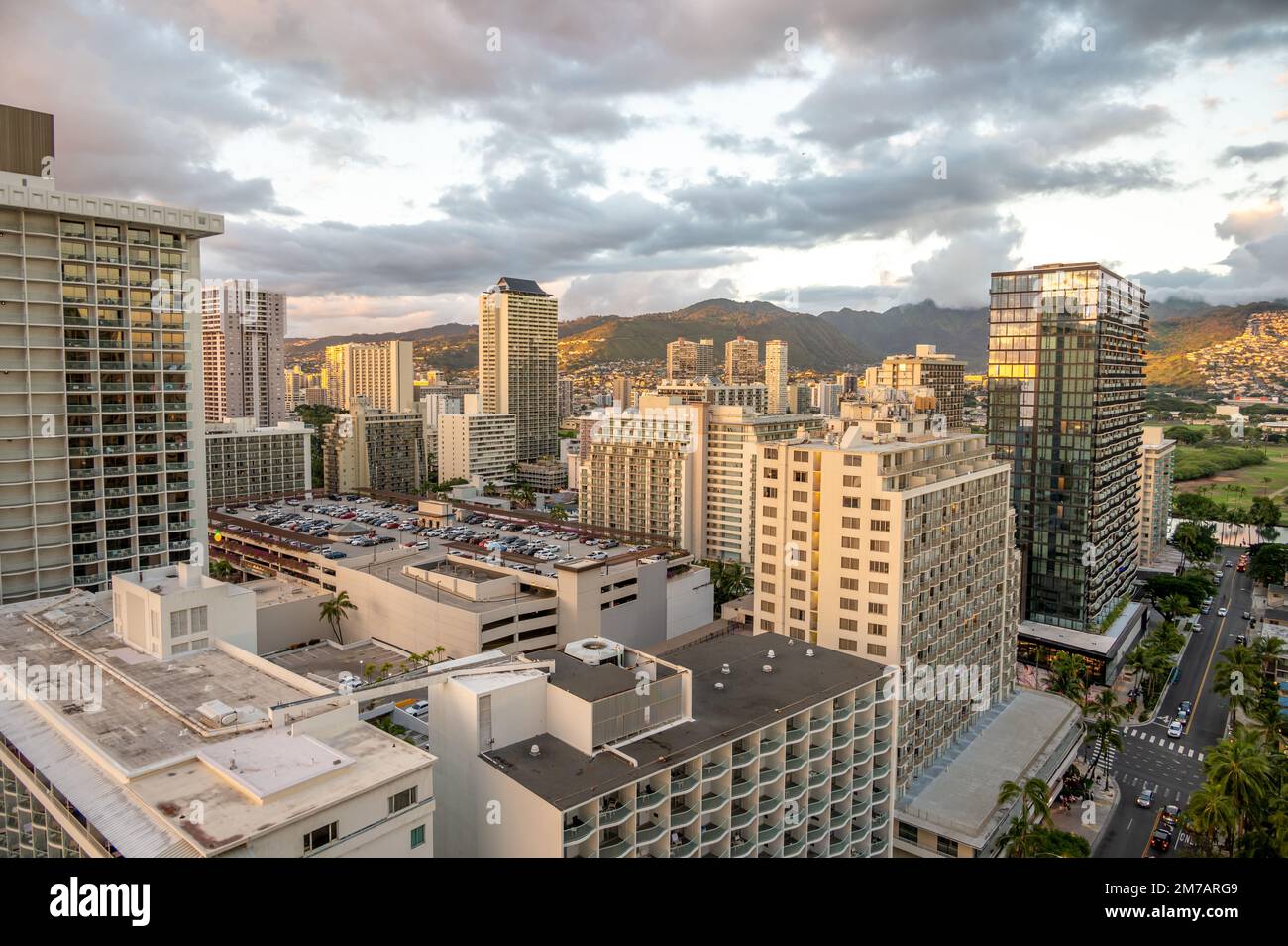Waikiki skyline aerial hi-res stock photography and images - Alamy