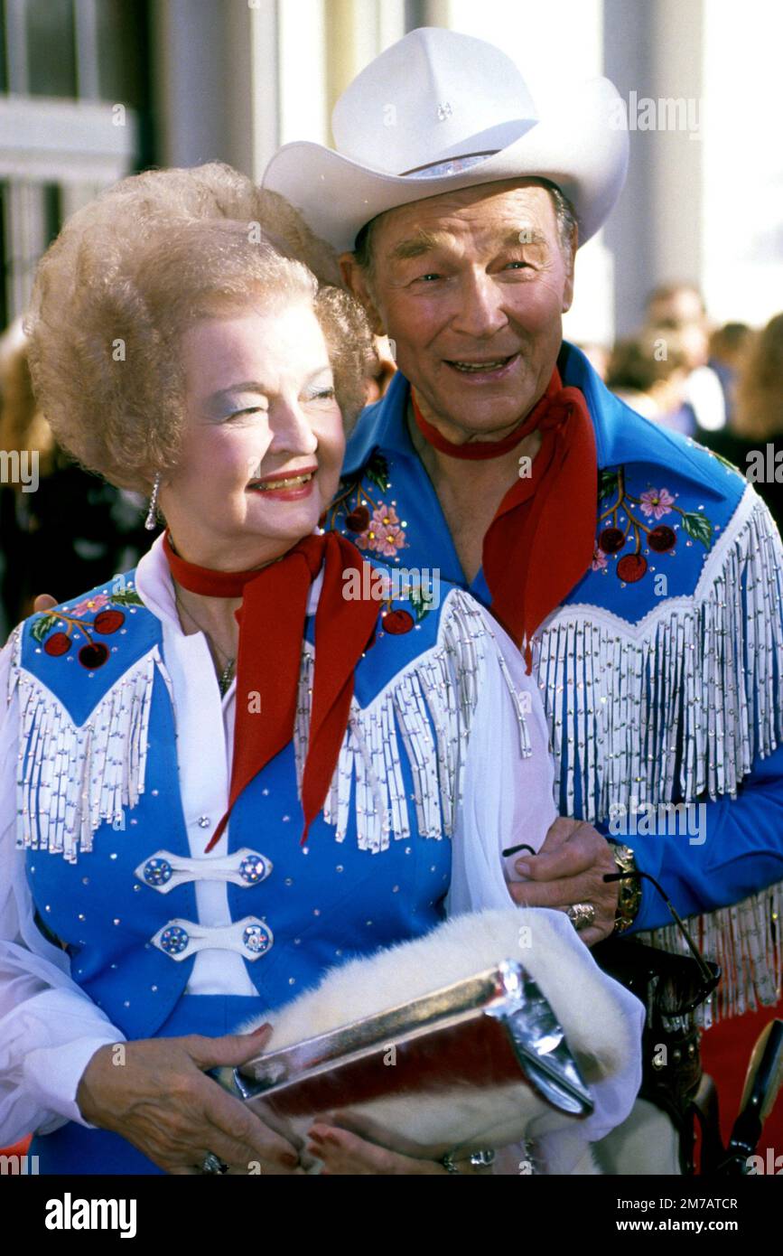 Roy Rogers & Dale Evans at a Hollywood Event. Circa: 1987 Credit: Ron ...