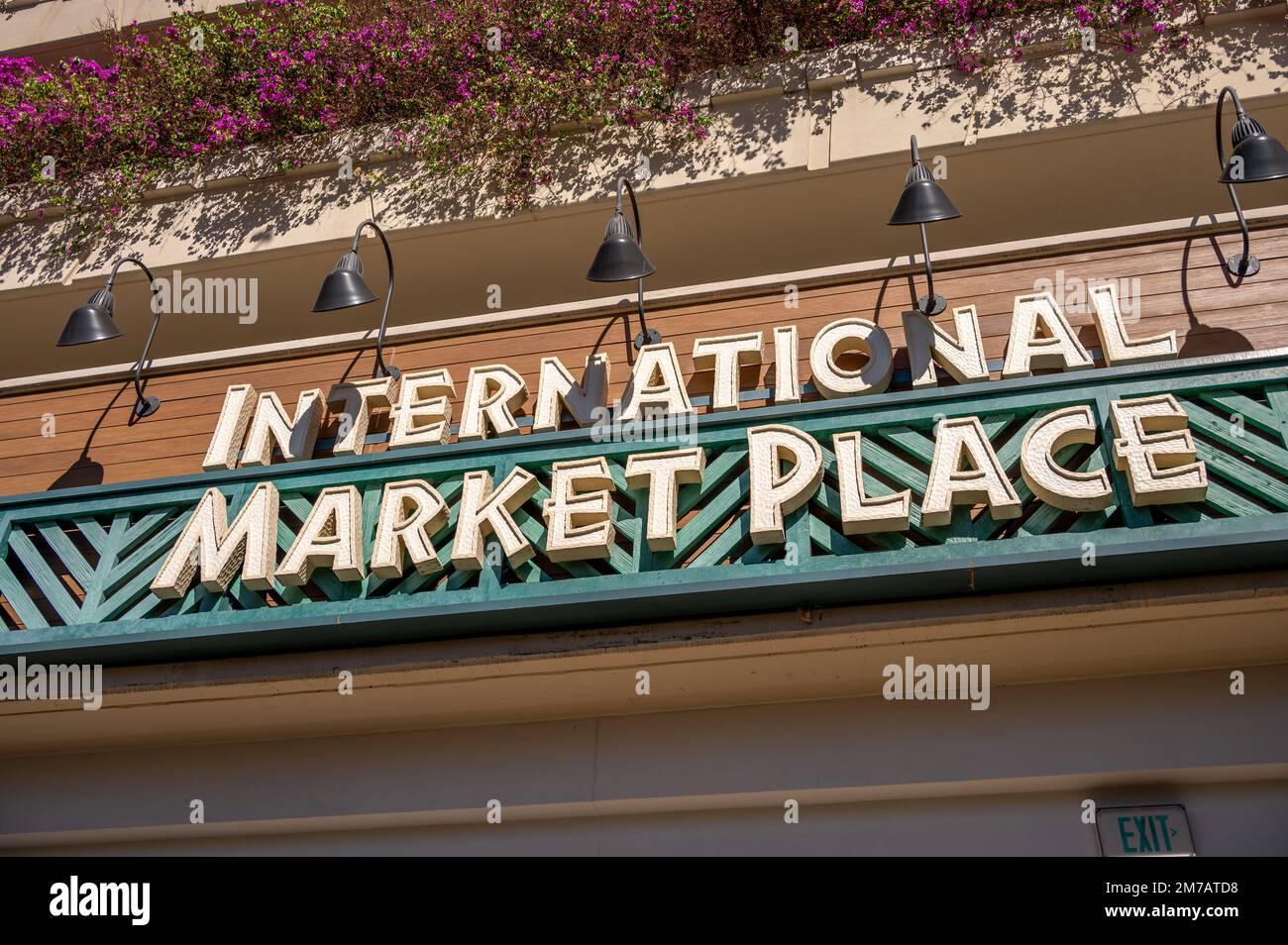 Honolulu, Hawaii January 2, 2023 signage inside Waikiki's landmark