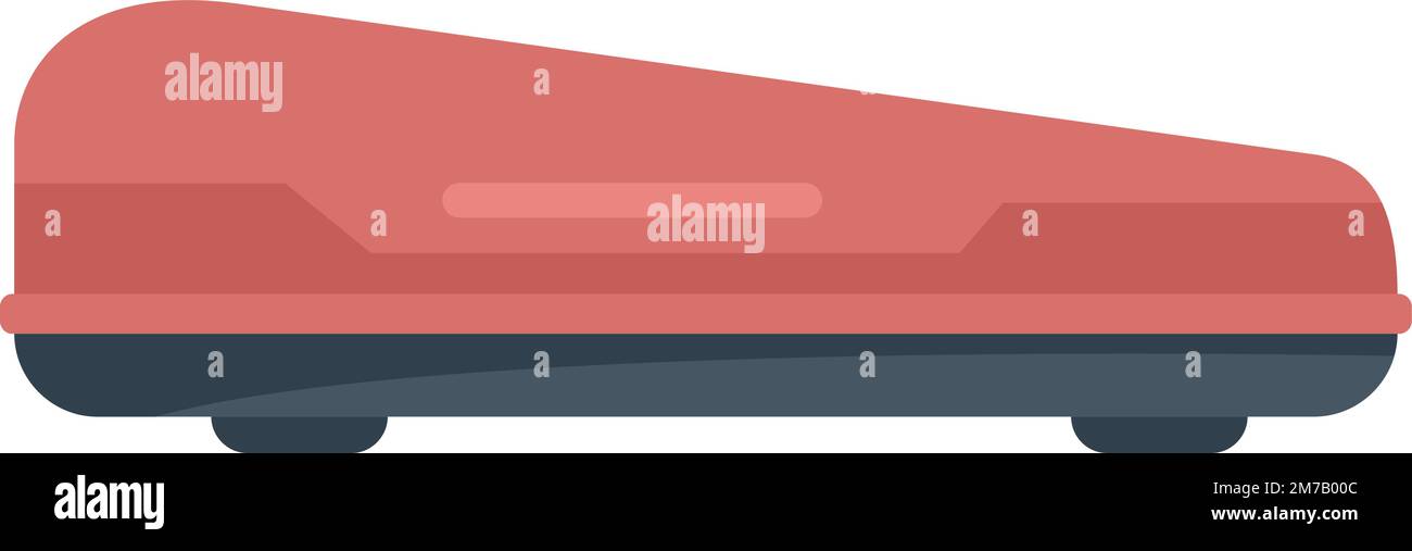 Car trunk icon flat vector. Roof box. Travel cargo isolated Stock ...