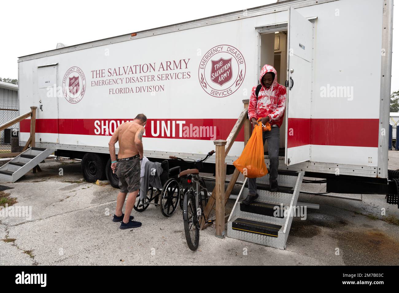 Tampa, Florida, USA. 31st Dec, 2022. Tampa Hope residents take