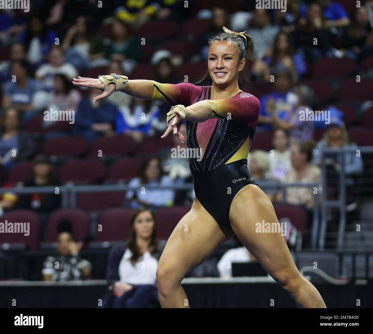 Las Vegas, NV, USA. 7th Jan, 2023. ASU's Jada Mangahas performs her ...