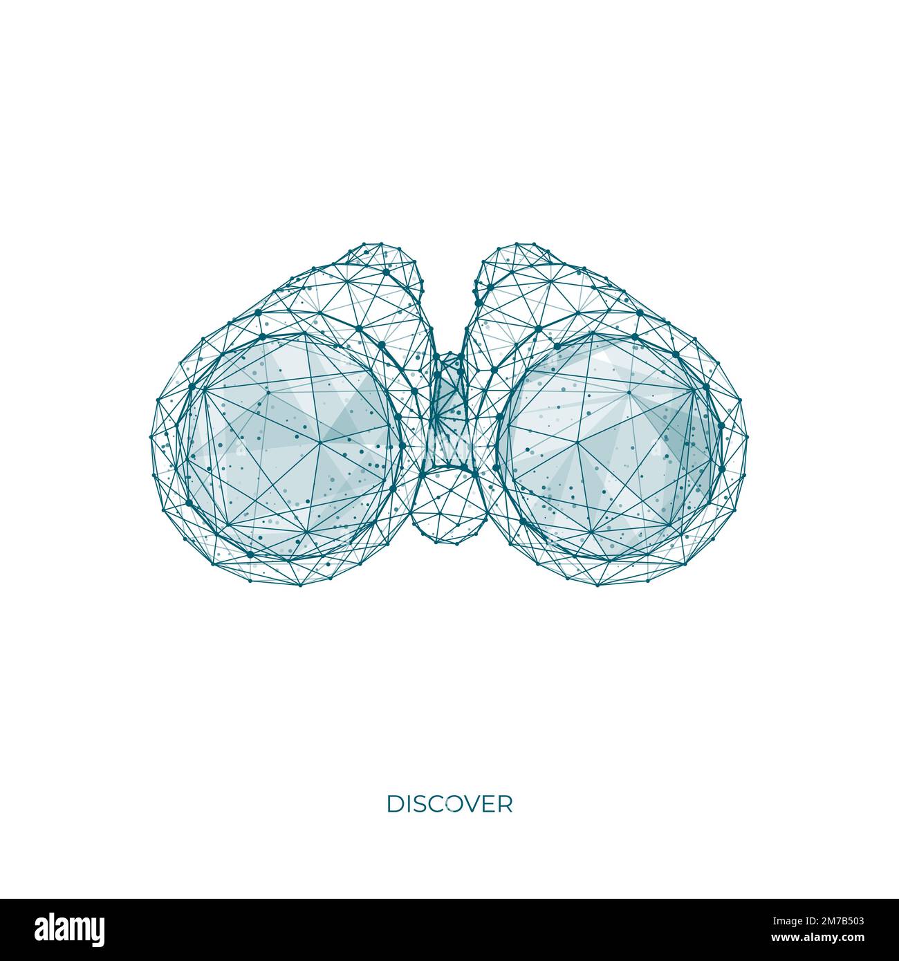 Isolated vector binoculars on white background.  Stock Vector