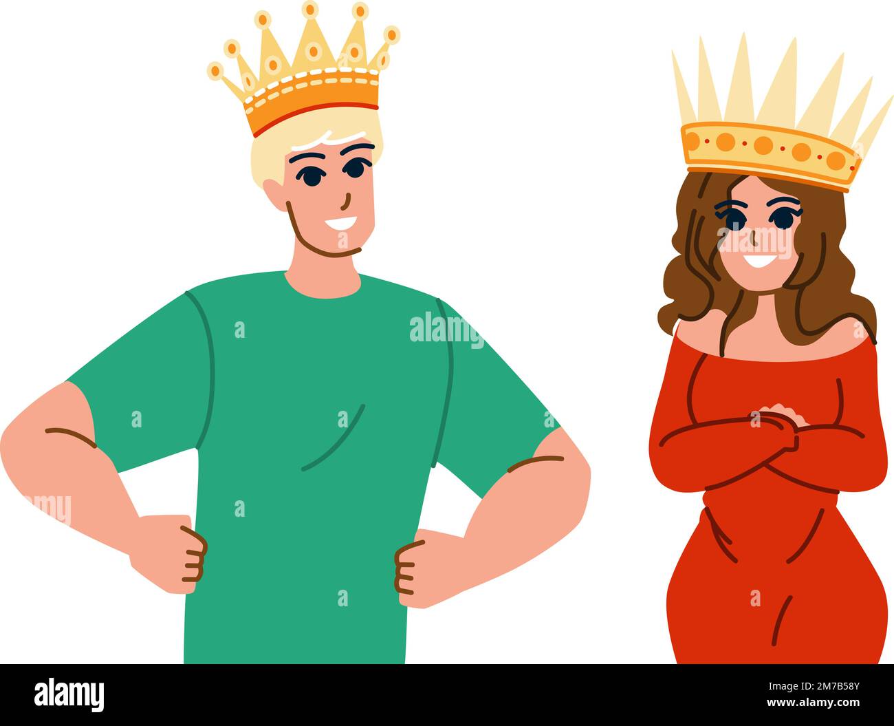 crown man woman vector Stock Vector Image & Art - Alamy