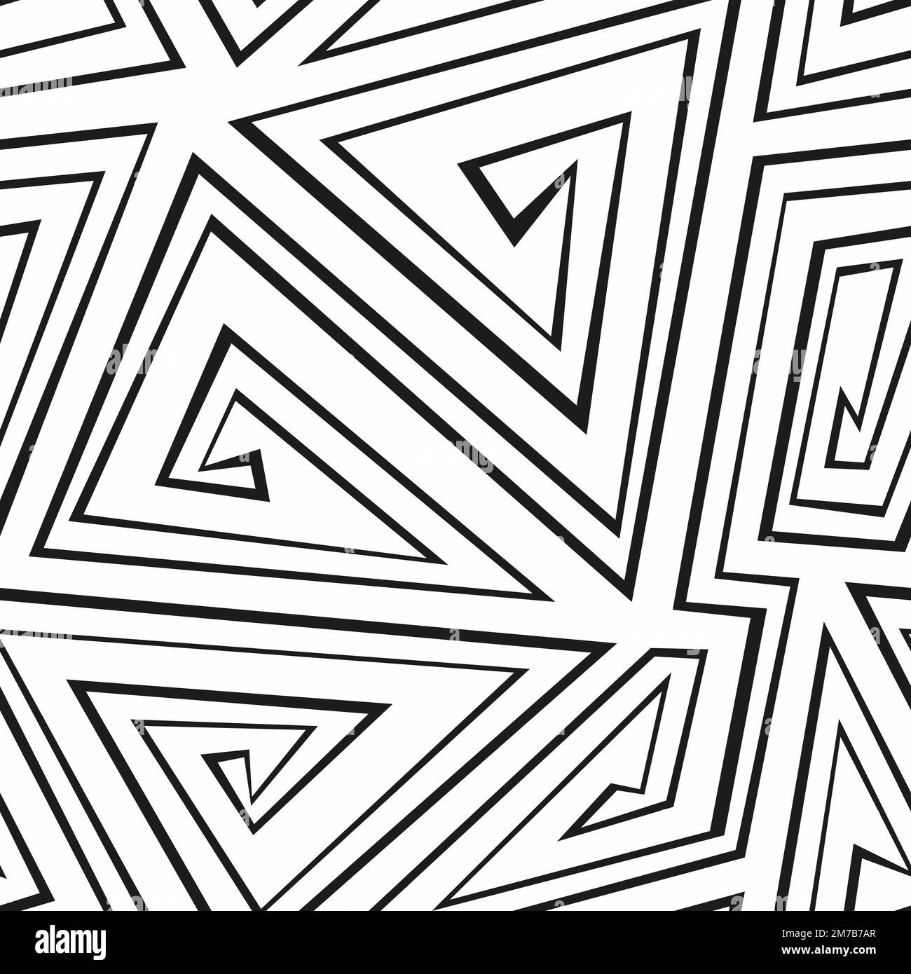 monochrome geometric seamless pattern Stock Vector