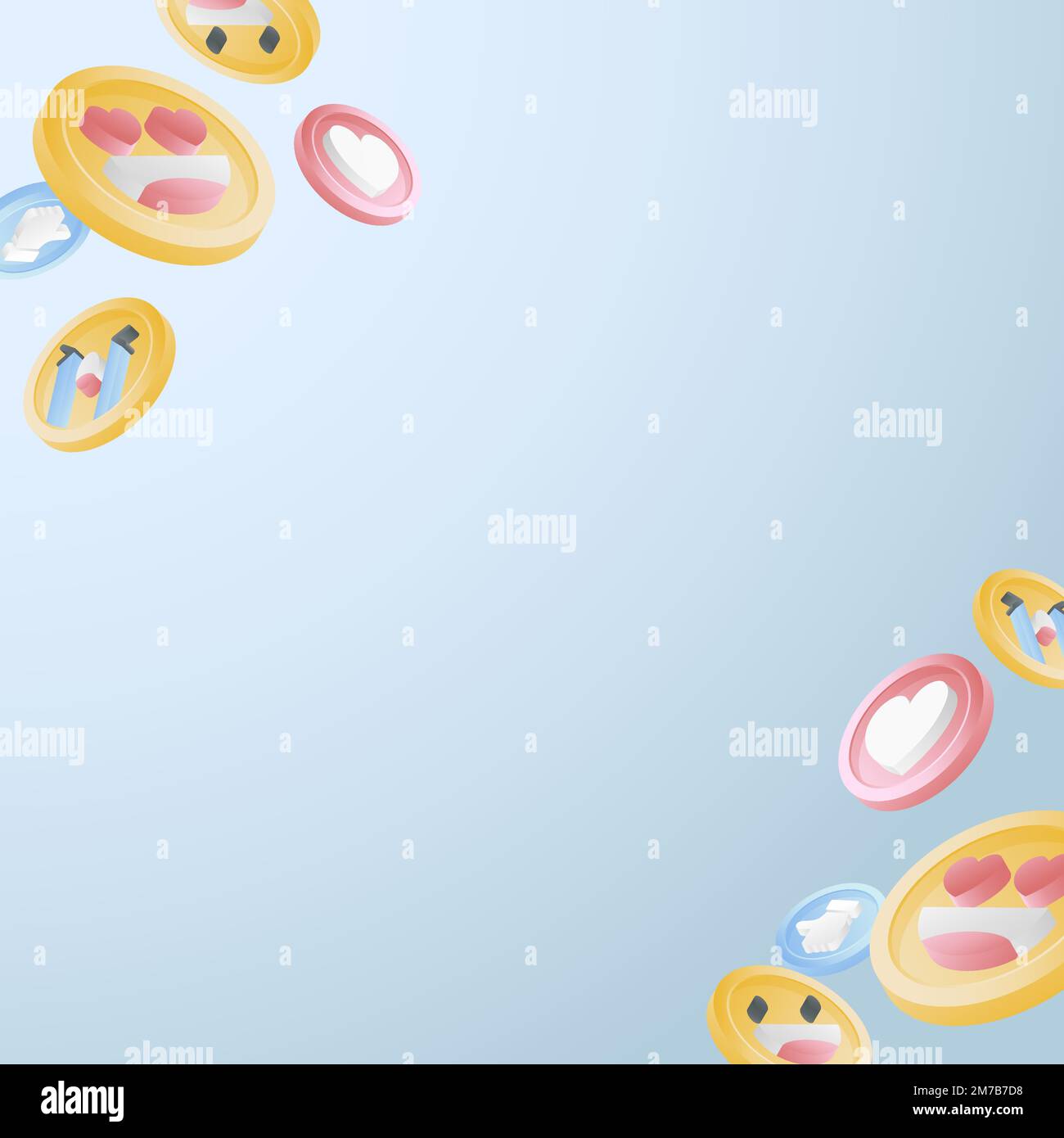 Social emoticons background template vector Stock Vector Image & Art ...