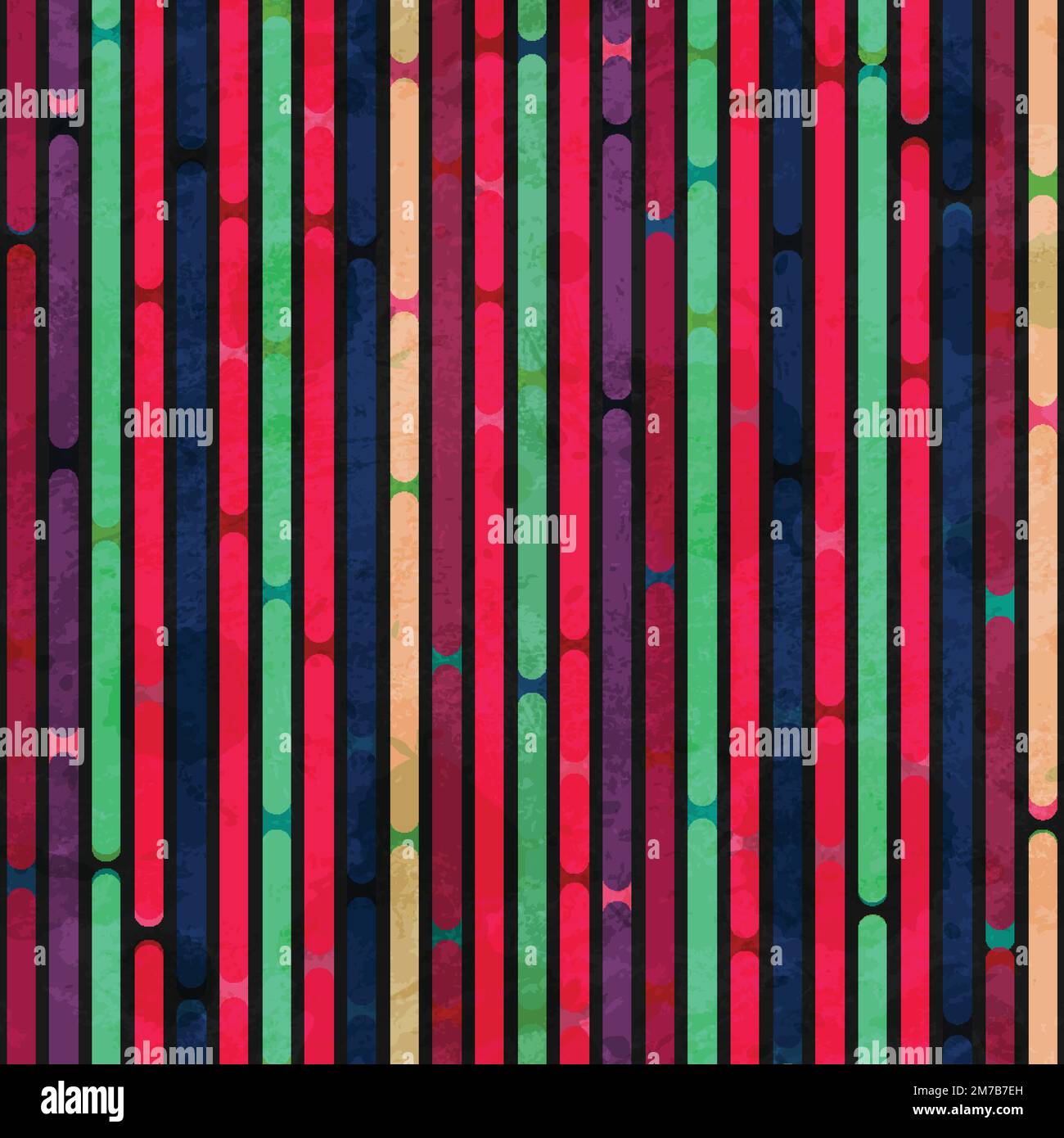 retro stripes seamless pattern with grunge effect Stock Vector