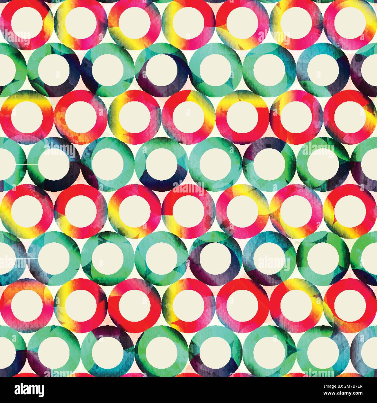 circle bright seamless pattern Stock Vector