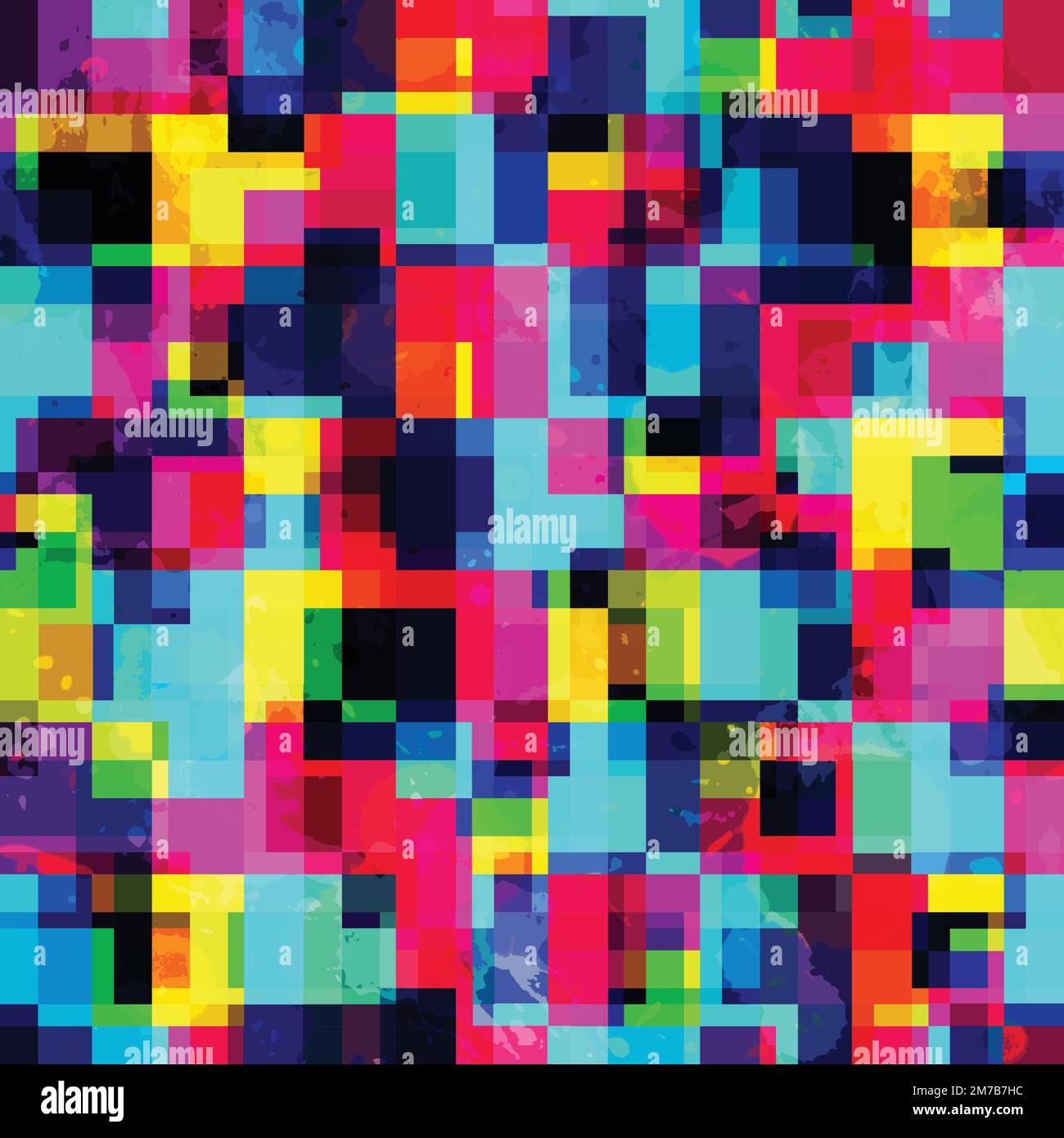 bright pixel seamless pattern Stock Vector