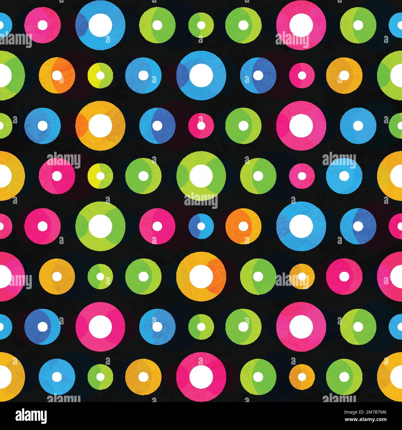music circle seamless pattern Stock Vector