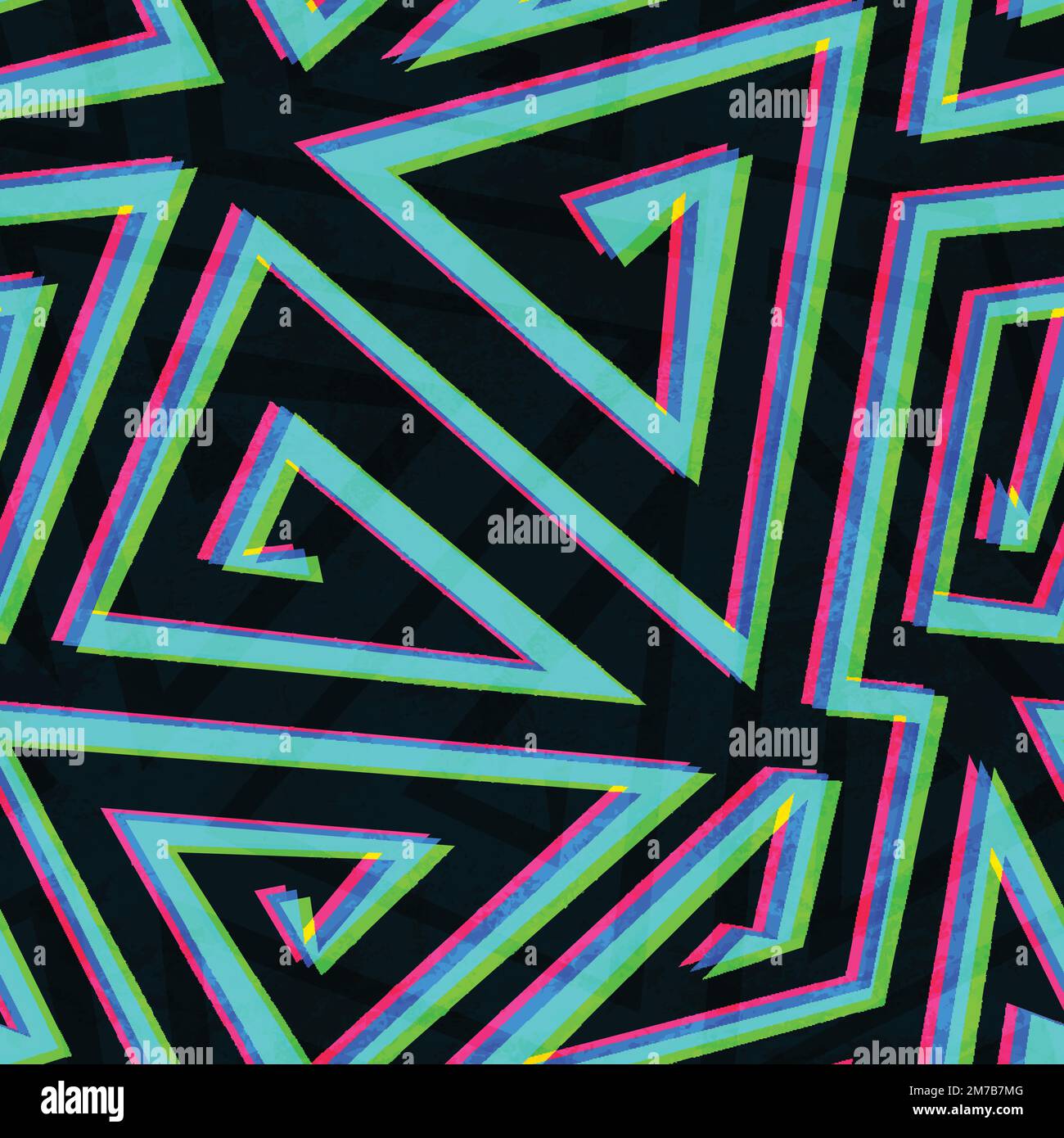 illusion maze seamless pattern Stock Vector
