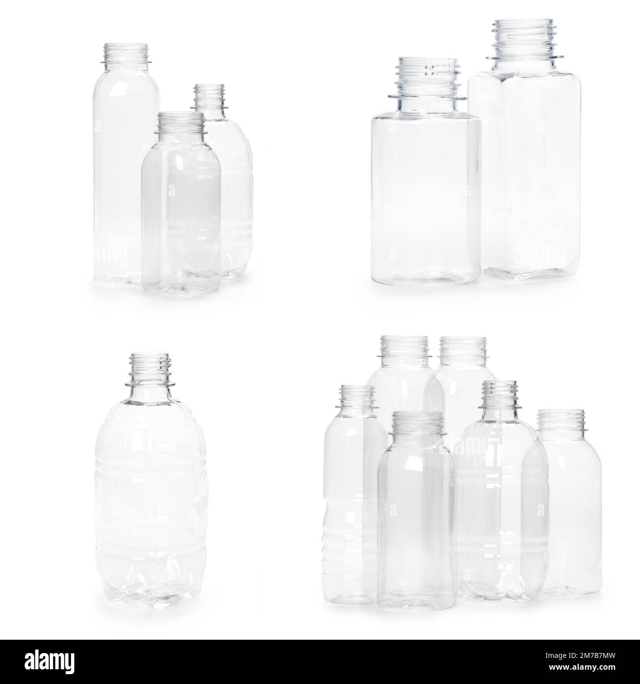 selection of quality photo collage of many different empty plastic ...