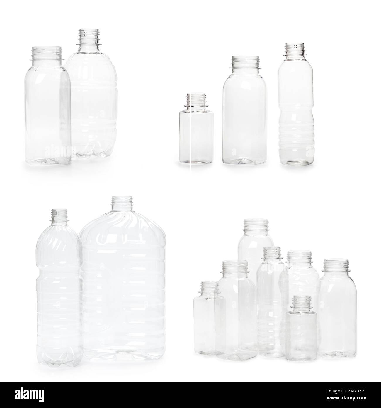 selection of quality photo collage of many different empty plastic ...