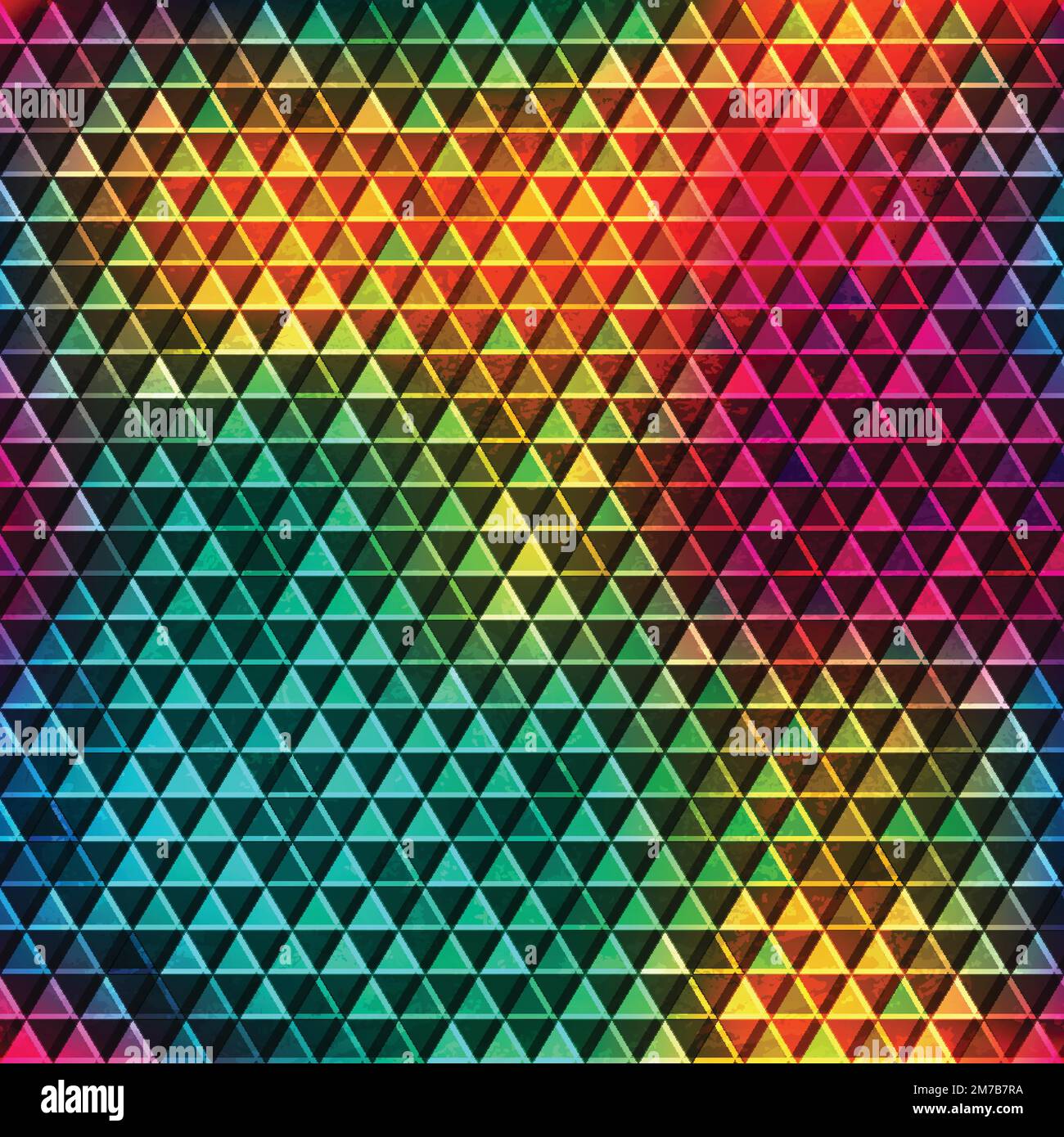 rainbow mosaic seamless pattern Stock Vector