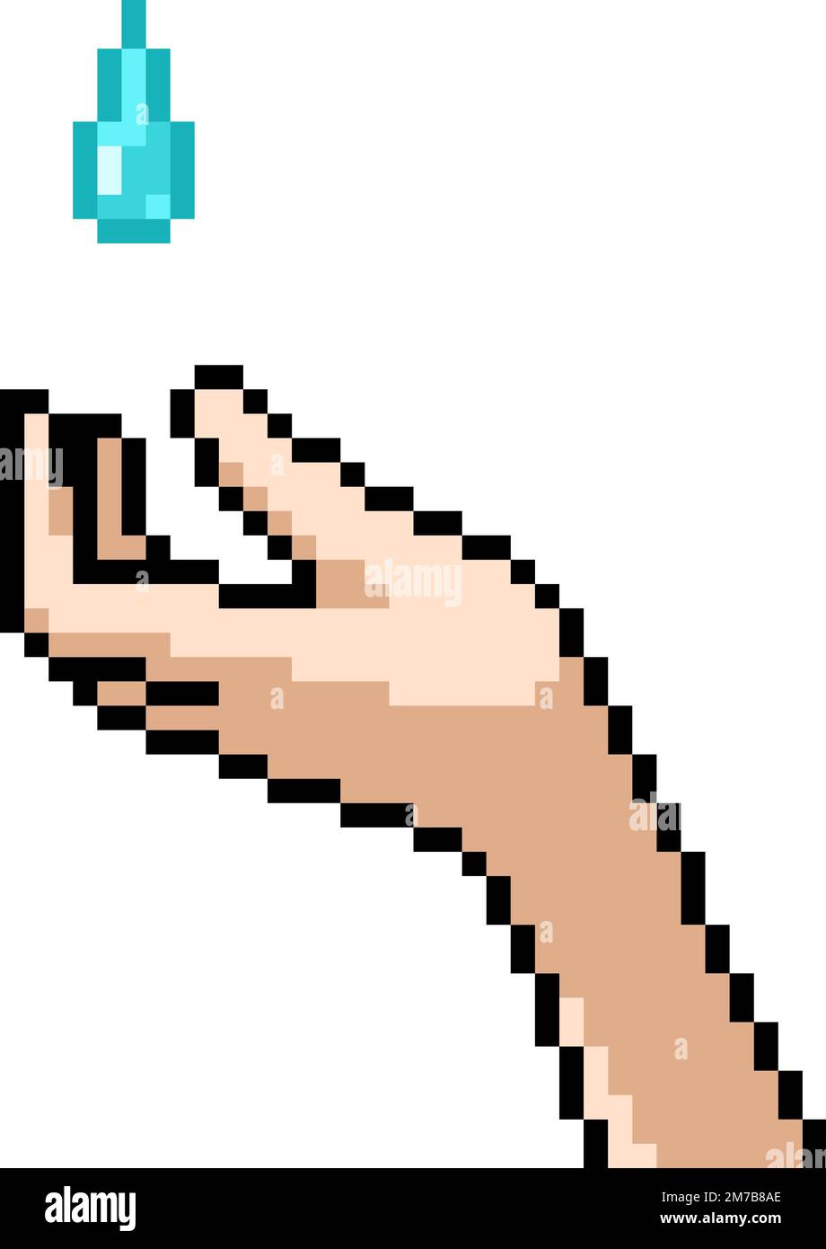 pixel art of hand water drop Stock Vector Image & Art Alamy