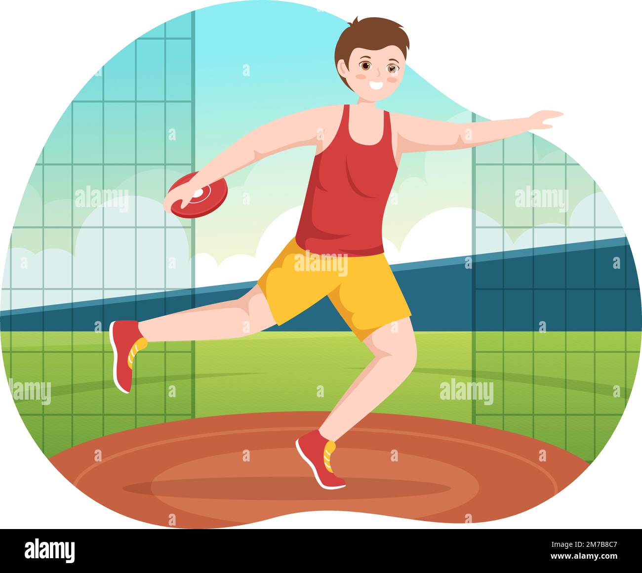 Disc Toss Stock Illustration - Download Image Now - Plastic Disc