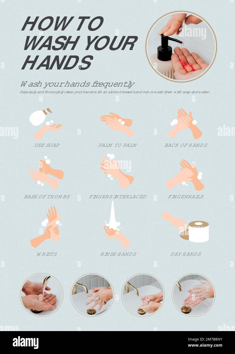 How to wash your hands coronavirus infographic vector Stock Vector ...