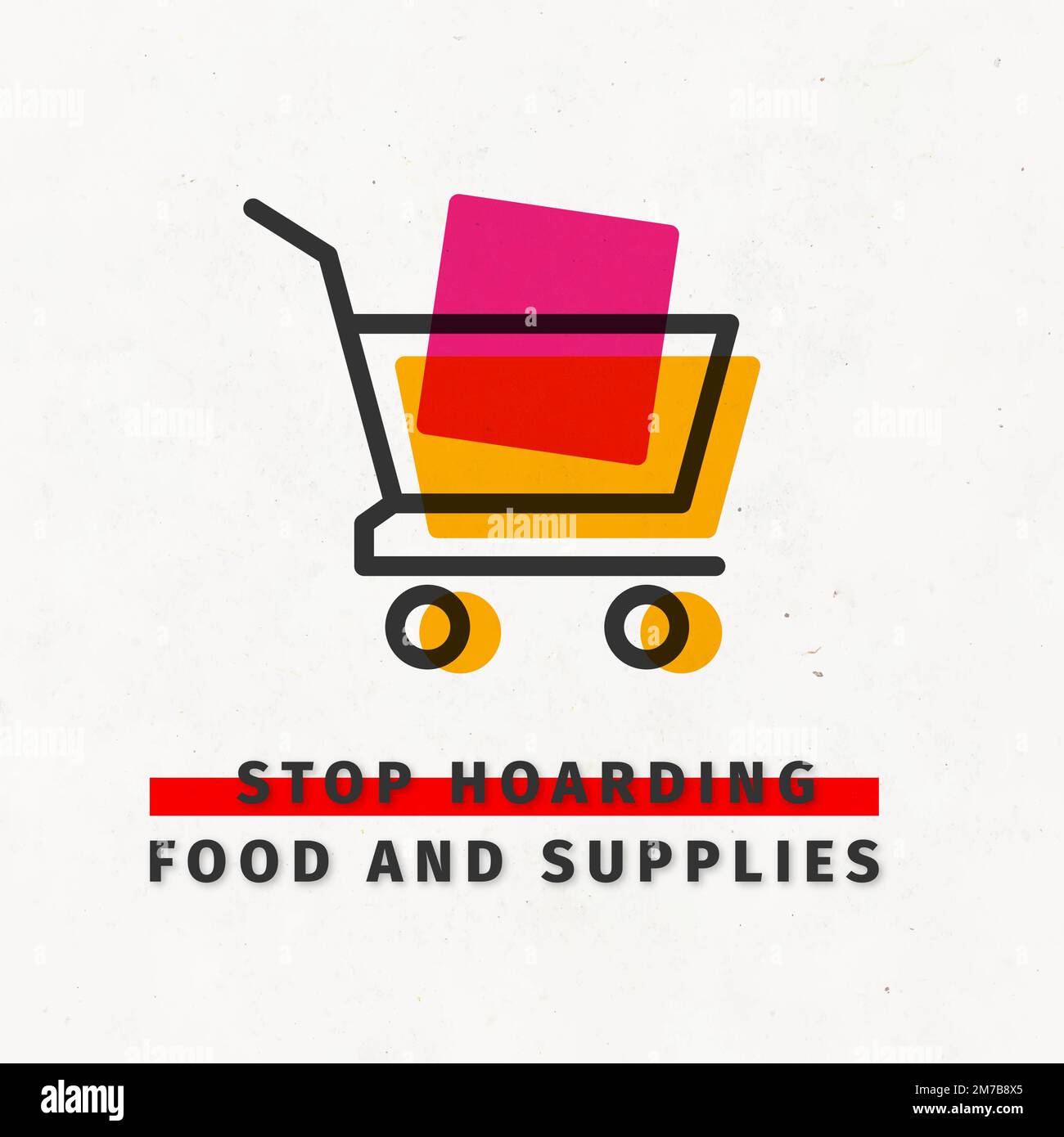 Stop hoarding food and suplies covid-19 vector Stock Vector